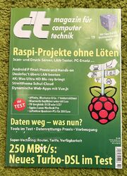 Heise CT Magazin Zeitschrift - c't Heft 19 / 2018