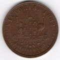 Australien, Merchant Penny Medaille, T. Stokes / In Vino Veritas. 1862