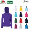 Fruit Of The Loom schlichter Hoodie-Sweatshirt Damen Passform | schlichter Kapuzenpullover