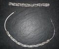 Echt 800 Silber Kette Collier und passendes Armband + geflochten + Vintage +