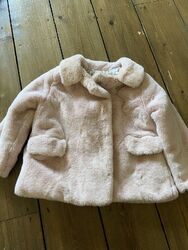 zara rosa Pelzmantel Mädchen 3-4 Winter