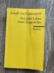 Aus dem Leben eines Taugenichts von Joseph Von Eichendorff (Taschenbuch)