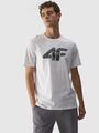 4F Regular Fit T-Shirt mit Print für Herren - weiß 4FWMM00TTSHM1844-10S