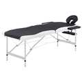 Massagetisch 2 Zonen Massageliege Massagebank Therapie Liege Aluminium vidaXL