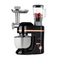 Küchenmaschine Rühr Teig Knetgetät Fleischwolf Standmixer 2000W Glas 5 L Schwarz