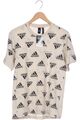 adidas T-Shirt Herren Oberteil Shirt Sportshirt Gr. M Baumwolle Beige #azjxtlp