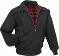 Harrington Jacke schwarz, England Karo Futter, UK-Blouson, feste Qualität