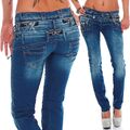 Cipo & Baxx Sexy Damen Jeans Hose Hüftjeans Skinny Slim Fit Stretch Röhre Design