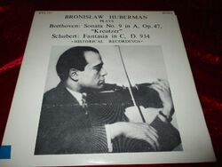 LP-B.Huberman Plays-Beethoven-Kreutzer Sonata--Schubert: Fantasia in C-Mono--!--