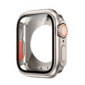 Titan Metall Armband mit Glas Case Für Apple Watch Series 9 8 7 6 5 SE 44mm 45mm