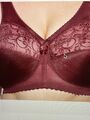 NEU Glamorise Damen Bügelloser MagicLift-Stütz-BH  Größe 85 Cup E In Bordeaux