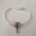 Pandora S925 Armband Silber ALE T-Bar Herz Happy Birthday Ballon Set