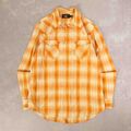 Ralph Lauren Vintage Double Rl Kariertes Western Hemd L Herren Orange Americana