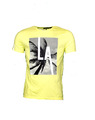 Guess T-Shirt mit Print Palme Gelb