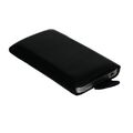 Handy Tasche Etui schwarz für Samsung Galaxy S4 Mini - Schutz Hülle Case Sleeve