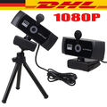 Webcam+Mikrofon und Stativ, USB Full HD 1080p 30fps Webkamera für PC, Laptop DHL