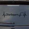 Heckscheibenaufkleber Oberbayern Puls Herzschlag Fun Sticker Auto-Aufkleber mit 