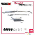 Auspuffanlage ab Kat Auspuff Opel Corsa C 1.2 & 1.2, 1.4 Twinport + Montagesatz