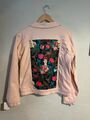 Création Modèle Unique : Veste en Jeans rose pâle Collection Frida Kahlo T 42