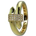 GoldDream Gold Ring Glamour Gr.56 Zirkonia weiß 333er Gelbgold GDR546Y56