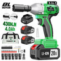 20V Cordless Electric Impact Wrench, 3-in-1 High Power Driver with Battery