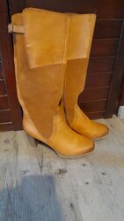 Lederstiefel Stiefel Tamaris Gr. 38 Beige Cognac