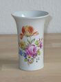 Vase Porzellan, weiß, Blumenmotiv, 12,5 cm, Kahla, Ex-DDR, Vintage