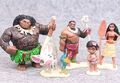 5tlg. Set Vaiana Figuren Kuchenaufleger Cake Topper Geschenk Geburtstag Figur