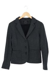 OPUS Blazer Damen Gr. 40 Grau Baumwolle Klassisch Ungefüttert