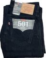 Levis® 501 Herren Denim Jeans Original Fit Unterteil Straight Leg Hose Jeans Schwarz