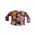 weites Langarmshirt Pullover Gr. 128 little Kids bunt geblümt herbstlich gut