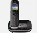 Panasonic KX-TGJ320GB schnurlos Telefon mit Anrufbeantworter Festnetz Inkl Akkus