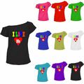  Damen-T-Shirt I Love The 80er Jahre Kostüm Top T-Shirt Outfit Party 6021717®