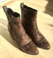 Tamaris Cowboy Boots Westernstiefeletten Braun Damen Gr.38, Reißverschluss