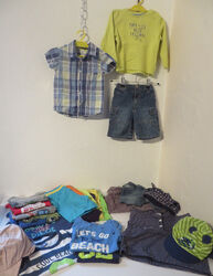 großes KLEIDERPAKET ° 24 Teile Gr. 86 92 Jungen Kleidung Jeans Hemd T-Shirt KP60