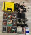 PlayStation2 Konsole SCPH-77004, PS2 OVP mit 9 Spiele + 2 Controller + Microfone