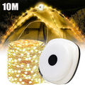 10m Camping Lichterkette Aufrollbar, Wasserdichte Tragbare LED Lichterkette DHL