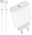 20W USB-C Ladegerät Netzteil + 1m 2m 3m Ladekabel für iPhone 11 12 13 14 Pro Max