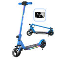 Elektroscooter Für Kinder E Roller LCD Klappbar Jugendliche Elektroroller Blau