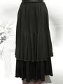 LAGENLOOK Shabby Volant Godet Rock schwarz L-XL-XXL-XXXL 44 46 48 50 52 54 56 58