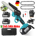 6 Zoll Akku Mini Elektro Kettensäge Mit 2x5.5Ah Akku Handkettensäge für makita