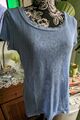 Laura Torelli Feinmaschiges Netzshirt Hellblau Gr S