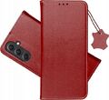 FÜR SAMSUNG GALAXY A55 5G - SMART ECHT LEDER Buch Tasche Handy Case Hülle ROT