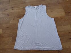 Basic-Top, ärmelloses T-Shirt von H&M, hellgrau, Gr. 38/40