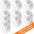 10 x CR2032 Varta Lithium Knopfzelle lose Industrie DL2032 230mAh 3V Batterie