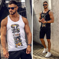 Tanktop T-Shirt Tank Top Tee Achselshirt Muskelshirt Sport Herren BOLF Aufdruck