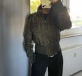 Original Armani Jeans Blouson Jacke aus USA Gr M 38 olivgrün braun