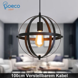 Industrie Deckenlampe E27 Vintage Retro Pendelleuchte Metall Kronleuchter 110cm