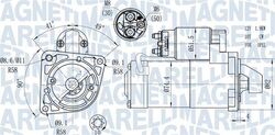 MAGNETI MARELLI ANLASSER STARTER 1,9kW passend für OPEL ASTRA INSIGNIA VECTRA