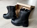 Damen Winterstiefel Echtleder Gefüttert - Größe 37 Schwarz (Neu Mit Etikett)